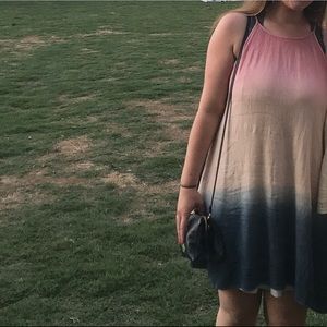 ombre pink to navy sundress